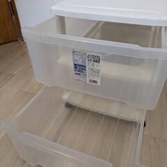 プラスチック収納ケース2段式の画像