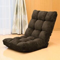 ふあふあフロアチェア（幅50cm・低反発ウレタン座椅子・42段階調整・ブラウン） 100-SNC041BRの画像