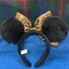 ディズニー カチューシャ リボン ヒョウ柄 茶色　ディズニーの画像