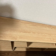 伸縮・回転式 収納力◎ 木目テレビ台 105～210cmの画像
