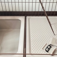 キャットゲージ3段  トイレ付きの画像