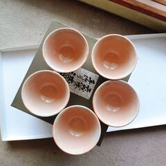 萩焼　窯元 天鵬山　汲出 5客　の画像