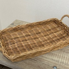 収納小物5点(黒かご×3、木のかご、トレイ、小棚、簡易収納棚)の画像