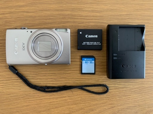 デジタルカメラ（Canon IXY 650）、SDカード　32GB 付き