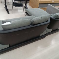 リユースのサカイ栃木店★ジモティ割あり★  コーナーソファー（L字） グレー W222×D155×H72 クリーニング済み TC10176の画像