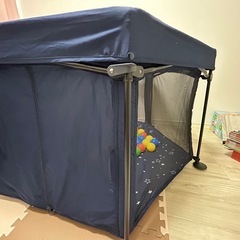 日本育児 洗えてたためるポータブルベビーサークル◆サッと広げてすぐに使えるの画像
