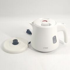 TIGER タイガー 電気ケトル PCM-A060 2021年製 0.6L 白 ホワイト 25h菊TK2の画像