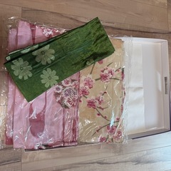 中古　きもののやまと　女性フリーサイズ　浴衣2枚　帯セットの画像