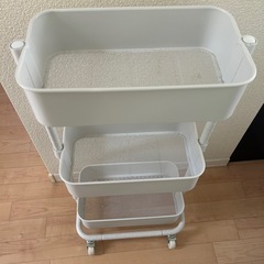 バスケットトローリー スリム キッチンワゴンの画像