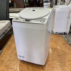 R18★2021年製★シャープ　洗濯機 8KG 熱乾燥付き　インバーター　大型 愛品館 市原店】SHARP 2021年製 8.0Kg洗濯乾燥機 ES-TX8EKS 【