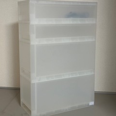無印良品　クリア収納棚の画像