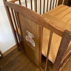 木製ベビーベッド　　70×120cmの画像