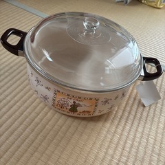 ほうろう鍋 新品未使用の画像