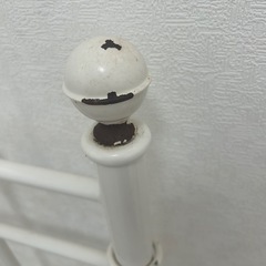 ホワイト　パイプベッドの画像