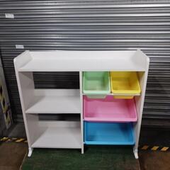 0822 アイリスオーヤマ 本棚付 トイハウスラック キッズ 収納