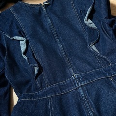 ZARA★ザラ　フリル　ワンピース　デニムの画像