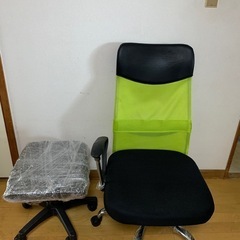 25日迄 値下　訳有 美品！オフィスチェアとスツールセットの画像