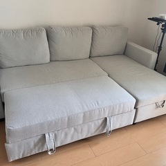 ニトリ　ソファベッド　グレーの画像