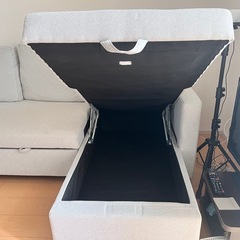 ニトリ　ソファベッド　グレーの画像