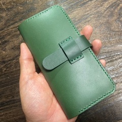 各機種対応レザースマホケース◾️モスグリーン仕様の画像