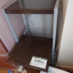 中古 キッチン カップボード レンジ台 キャスター付きの画像