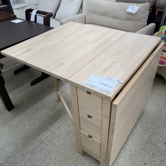 リユースのサカイ東金店　IKEA ゲートレッグテーブル　ノールデン　TJ13818の画像