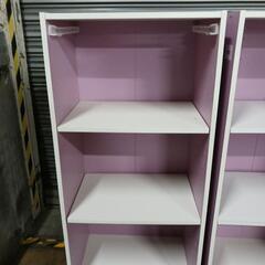 0825【1点100円】カラーボックス 白×ピンクの画像