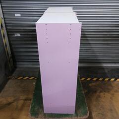 0825【1点100円】カラーボックス 白×ピンクの画像
