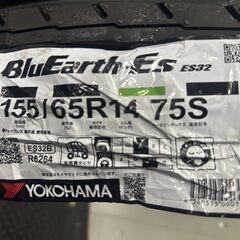 【新品】YOKOHAMA BluEarth-Es ES32 155/65R14 14インチ 夏タイヤ 1本 24年製 ワゴンR ekワゴン タント N-BOX等　(STO020)の画像