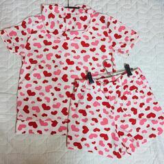 【夏用】ハート柄ルームウェア上下セットの画像