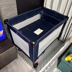 ネビオ☆ecot☆おむつ替えテーブル付☆おまけ付☆プレイヤード☆折り畳みベビーベッドの画像