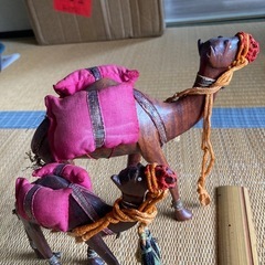 木製　可愛いラクダ親子 の画像