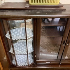 高級棚　食器棚　キャビネット　回転の画像