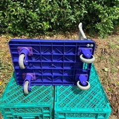 対荷重120kg 可動静音タイヤ　コンパクト折り畳み台車の画像