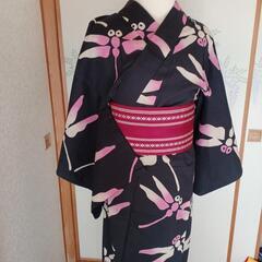 可愛いトンボの浴衣＋帯セットの画像