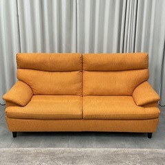 KH-24【新入荷　リサイクル品】ケント/ハイバック　2シーターソファ　オレンジの画像