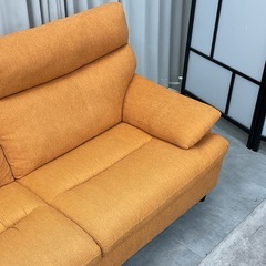 KH-24【新入荷　リサイクル品】ケント/ハイバック　2シーターソファ　オレンジの画像