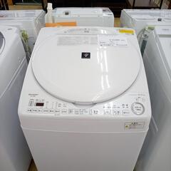 リユースのサカイ太田店　値下げしました。★ジモティ割あり★ SHARP 洗濯機 8ｋｇ 22年製 ／クリーニング済み OJ10481の画像