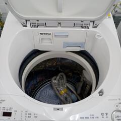 リユースのサカイ太田店　値下げしました。★ジモティ割あり★ SHARP 洗濯機 8ｋｇ 22年製 ／クリーニング済み OJ10481の画像