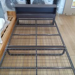 ★リユースのサカイつくば店★TK6140  シングルベッドフレーム ブラウン H50×D219×W100 クリーニング済みの画像