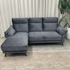 KH-29【新入荷　アウトレット品】松田家具　ボイル/ハイバック　カウチソファセット　グレーの画像