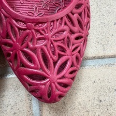 花柄ラバーシューズ ラバーパンプスの画像