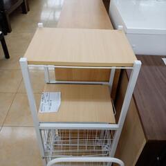 リユースのサカイ太田店★ジモティ割あり★  マルチラック ホワイト✕ライトブラウン H101.5×D41×W34.5 クリーニング済み OJ10490の画像