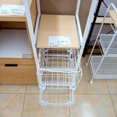 リユースのサカイ太田店★ジモティ割あり★  マルチラック ホワイト✕ライトブラウン H101.5×D41×W34.5 クリーニング済み OJ10490の画像