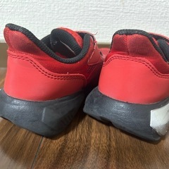 瞬足　こども靴　赤の画像