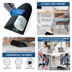 Everlasting Comfort オフィス用フットレスト・洗えるカバー付き足乗せ台の画像