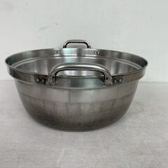 ステンレス製 両手鍋 46cm 円付鍋 ステンレス両手鍋 厨房 厨房機器 店舗 店舗用品 調理器具 ステンレス 鍋 ② A0158の画像