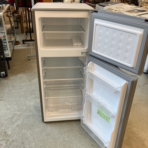 K2508-129 SHARP 2ドア冷蔵庫 SJ-H13E-S 2022年製 シルバー 動作確認済み キズ汚れ有り