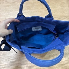 アネモネ　ハンドバッグ　青の画像