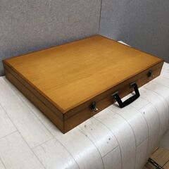 木製 画材ケース アートケース 木箱タイプ 取っ手付き 幅50cm 水彩 油絵 スケッチ 持ち運び用　250811-6の画像